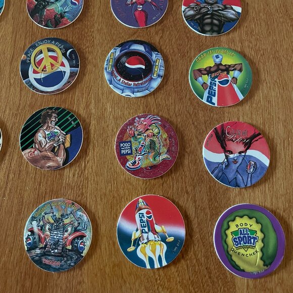 Vintage 37 POGS Big Slam 1995 Pepsi Mountain Dew Sport Collection - Picture 10 of 11